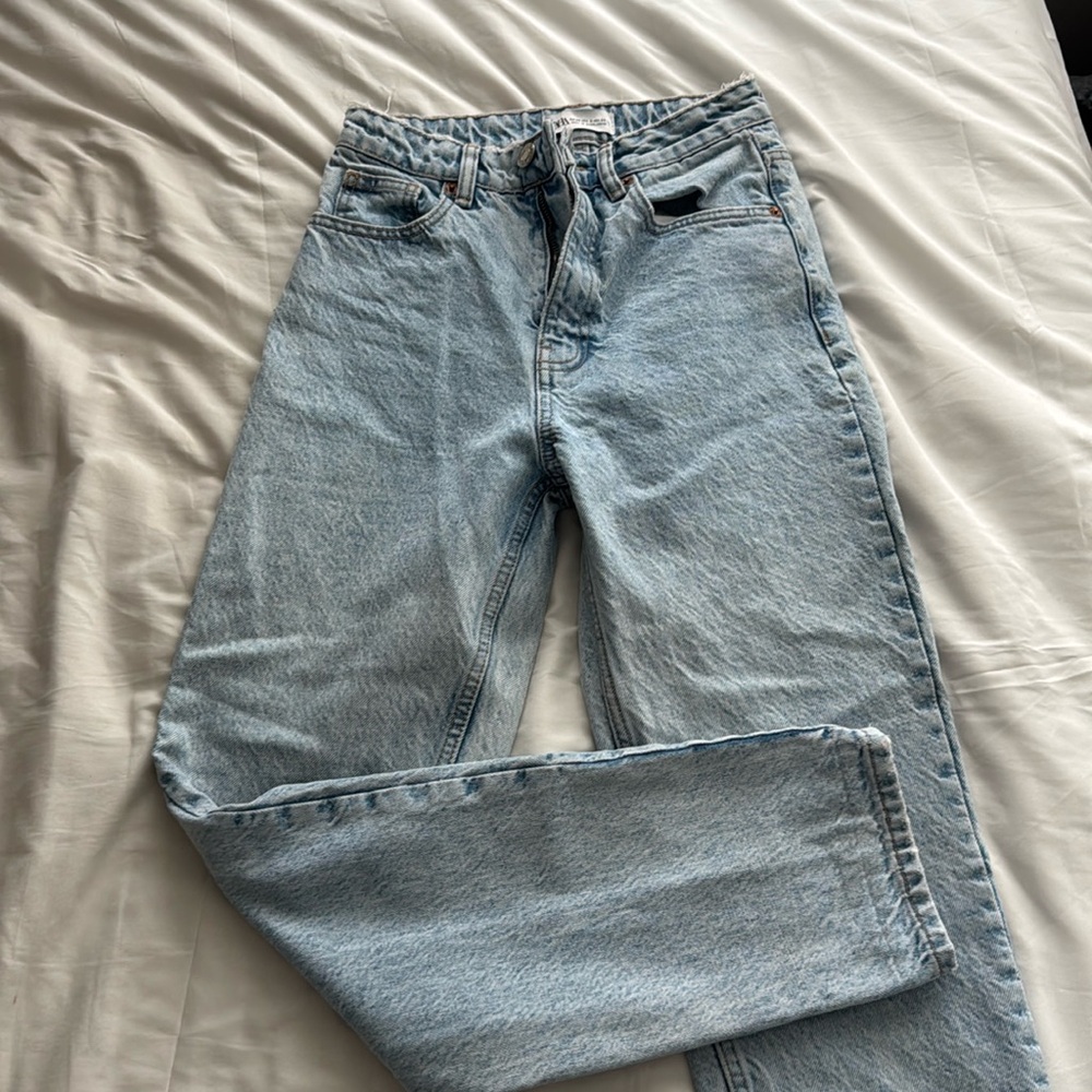 Zara light wash mom jeans